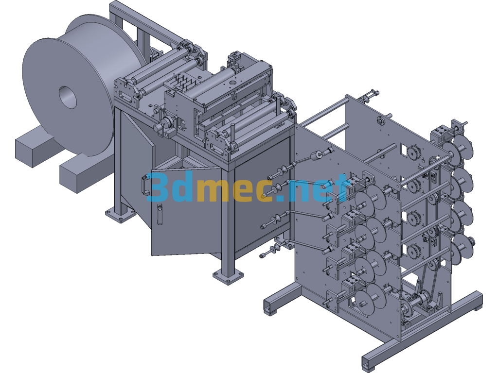 Copper Wire Winding Equipment - 3D Model Exported Free Download