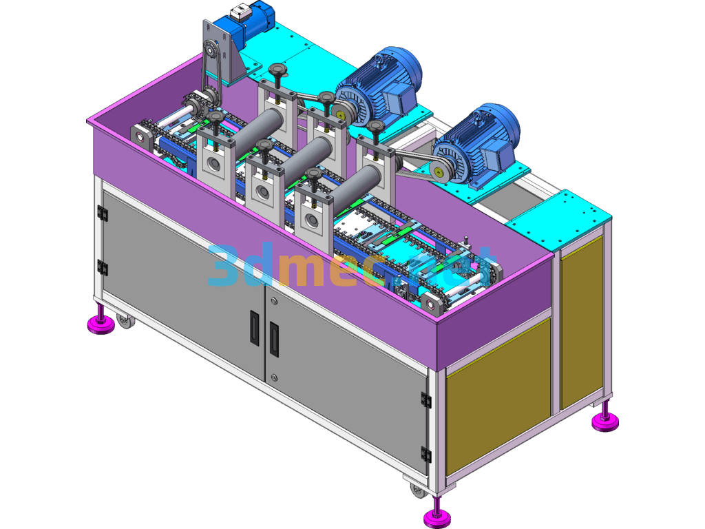 Metal Surface Polishing Machine - 3D Model SolidWorks Free Download