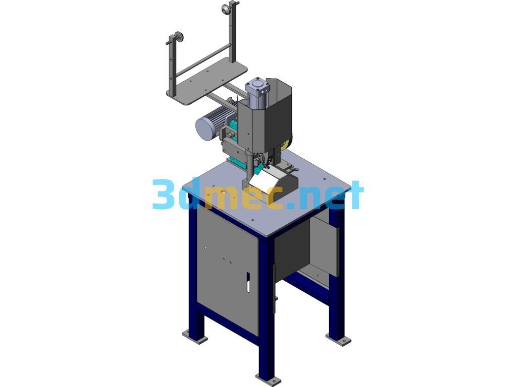 3# Semi-Automatic U-Type Top Stop Welding Machine - 3D Model SolidWorks Free Download