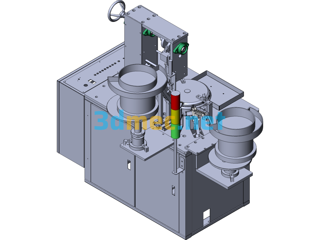 3# Turntable Zipper Machine/Metal Zipper Head Automatic Riveting Machine - 3D Model SolidWorks Free Download