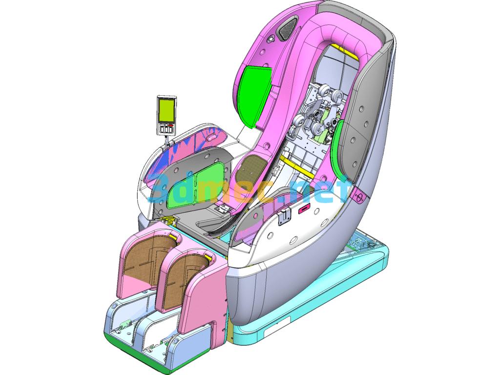 Fully Automatic Multifunctional Space Massage Chair SW Drawing - 3D Model SolidWorks Free Download