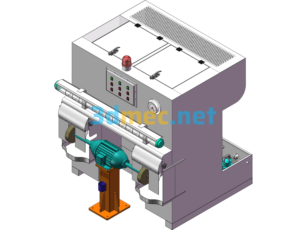 Integrated Wet Wheel Polishing Machine - 3D Model SolidWorks Free Download