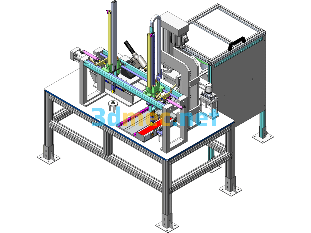 Automatic Valve Stem Handling And Press-Fit Welding Equipment - 3D Model SolidWorks Free Download