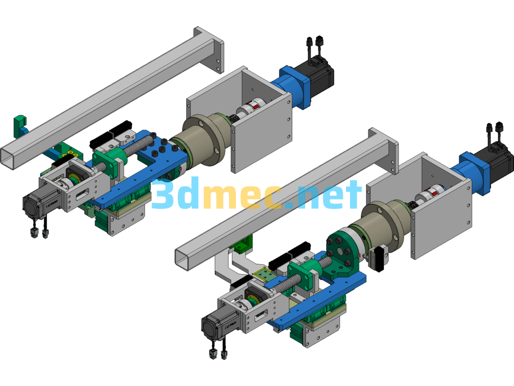 Servo Screw Loading And Unloading Mechanism - 3D Model Exported Free Download