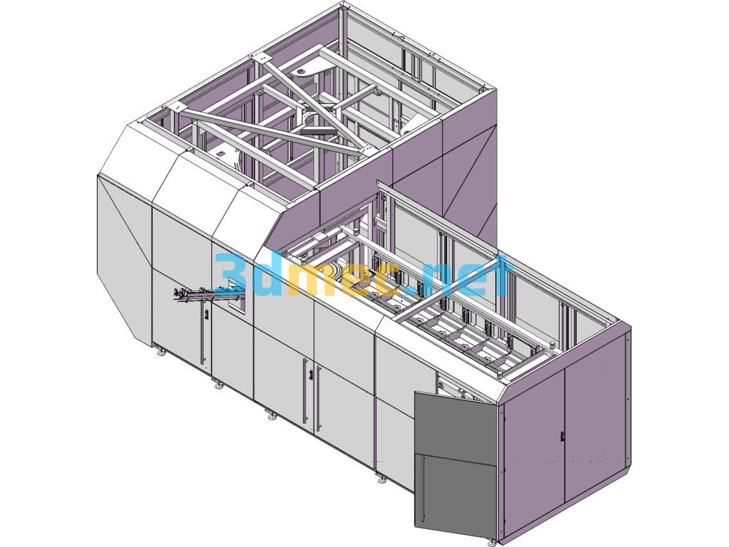 High Efficiency Automatic Bottle Blowing Machine Equipment - 3D Model SolidWorks Free Download