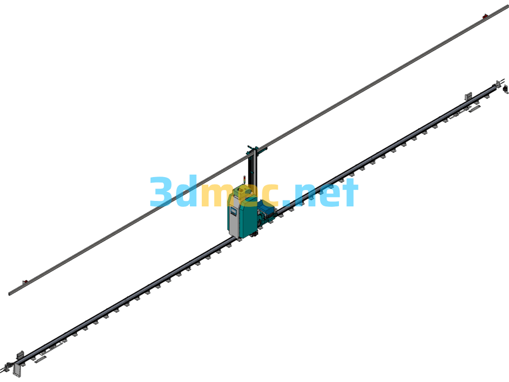 Three-Dimensional Warehouse Single-Column Stacker (Put Into Production) - 3D Model SolidWorks Free Download