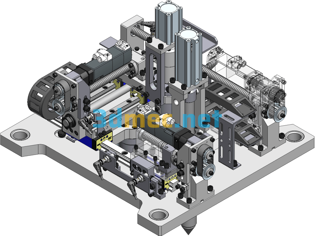 Screw Displacement (Measurement, Top Pressure Holding) Mechanism In The Automotive Industry - 3D Model SolidWorks Free Download