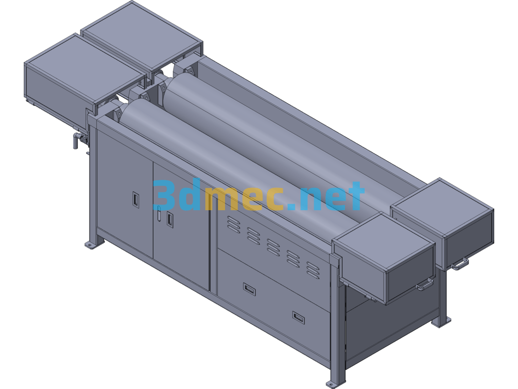 Large Roller Ultrasonic Cleaning Machine - 3D Model Exported Free Download