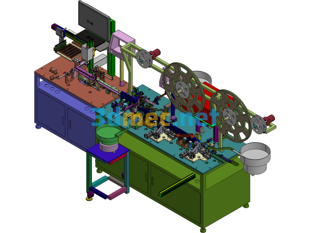 USB3.0 Pin Bending Assembly Machine - 3D Model Exported Free Download