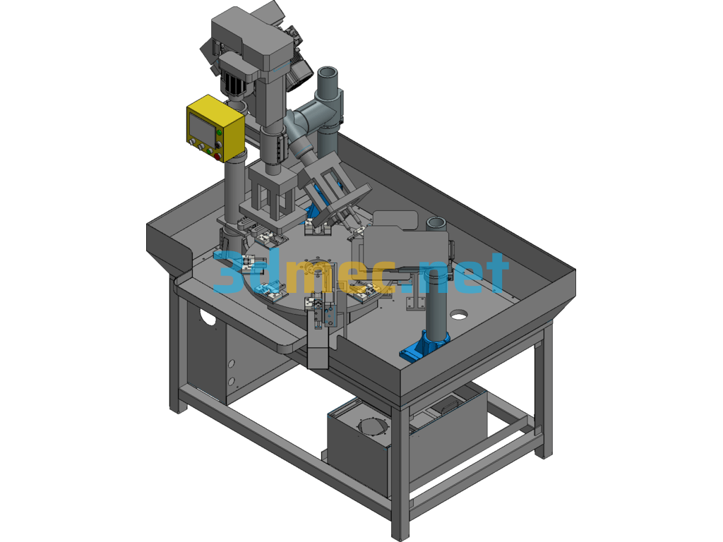 Rotary Multi-Surface Drilling Machine - 3D Model Exported Free Download