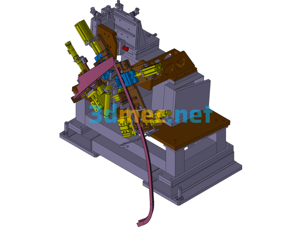 Car Front Door Fillet Welding Fixture - 3D Model Exported Free Download