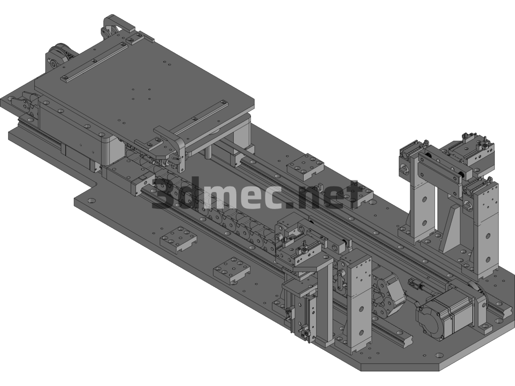 Design Of Pallet Conveying And Positioning Mechanism - 3D Model Exported Free Download