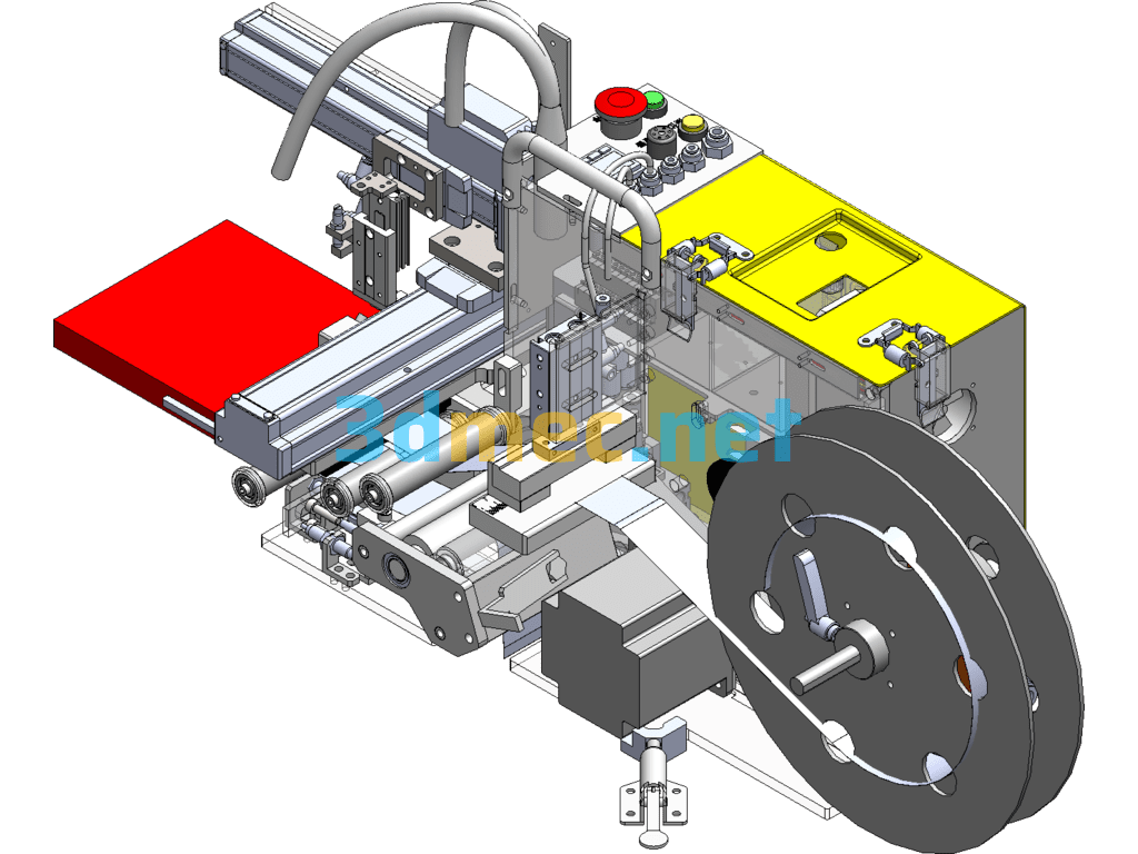 Monster Label Peeling Mechanism - 3D Model SolidWorks Free Download