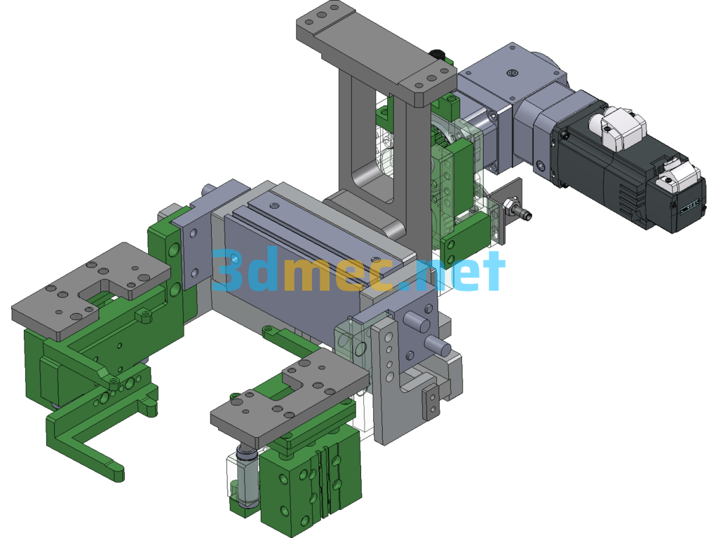 Clamping And Rotating Assembly (Actual Production) - 3D Model SolidWorks Free Download