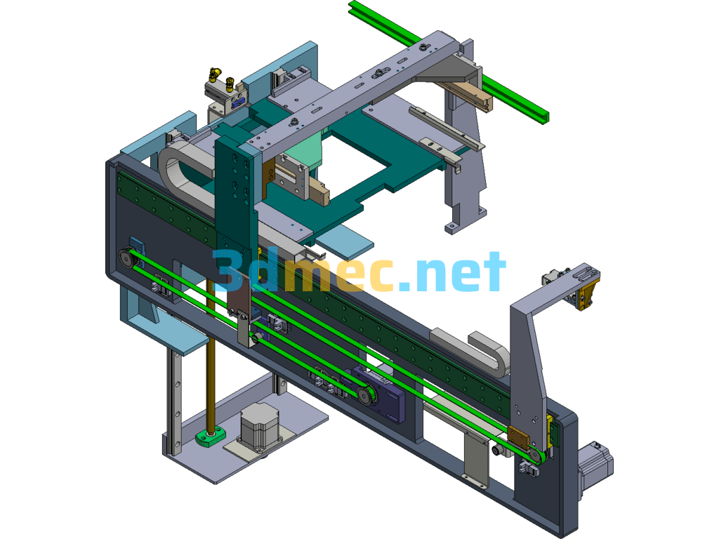 Wafer Basket Lifting Mechanism + Wafer Conveying Mechanism - 3D Model ProE Free Download