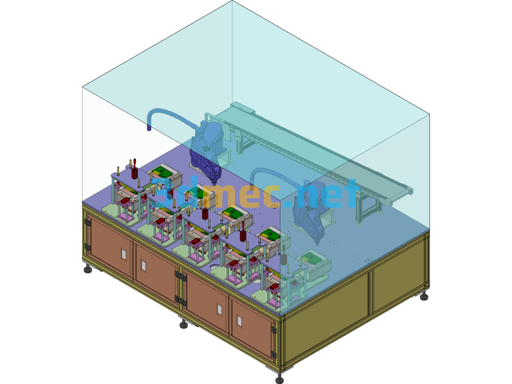 Circuit Board Capacitor Automatic Assembly Equipment - 3D Model Exported Free Download