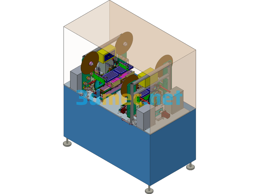 Design Of Automatic Labeling Equipment For Plastic Button Surface - 3D Model Exported Free Download