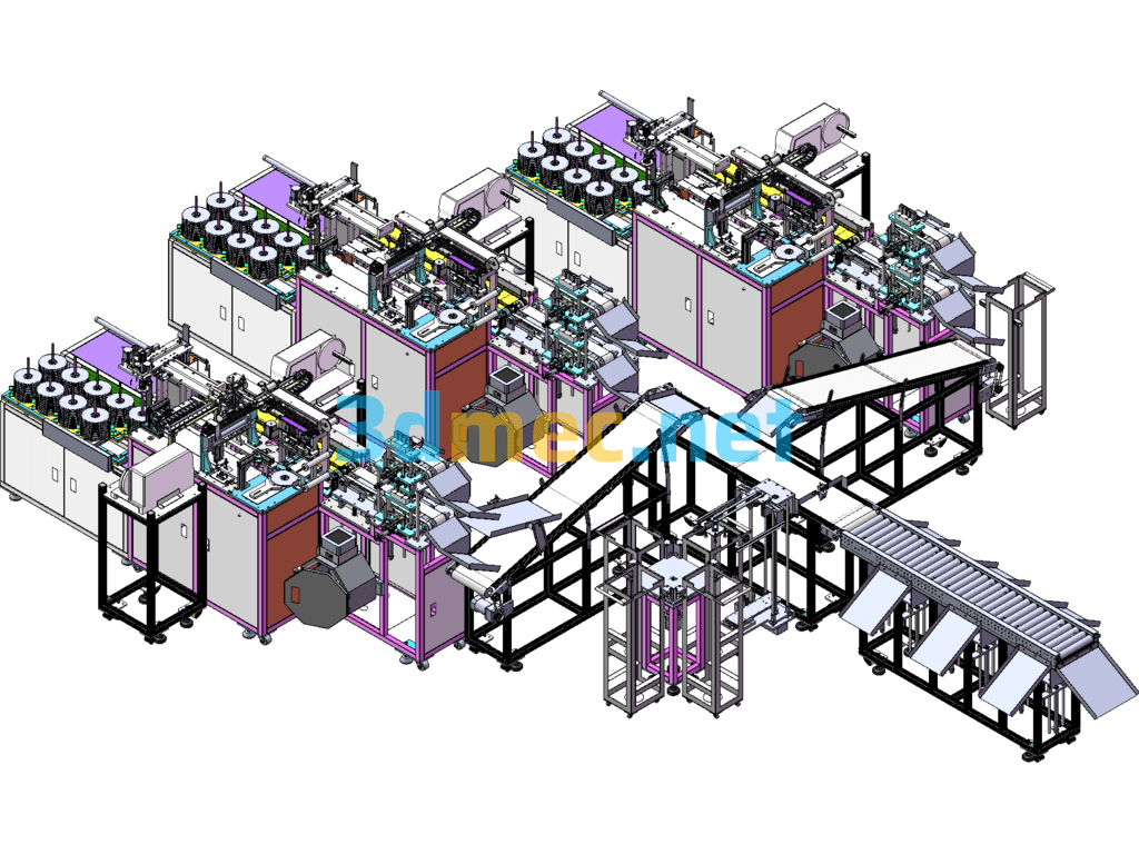 Disc Vacuum Packaging Machine/MINI Semiconductor Reel Packaging And Sorting Line - 3D Model SolidWorks Free Download