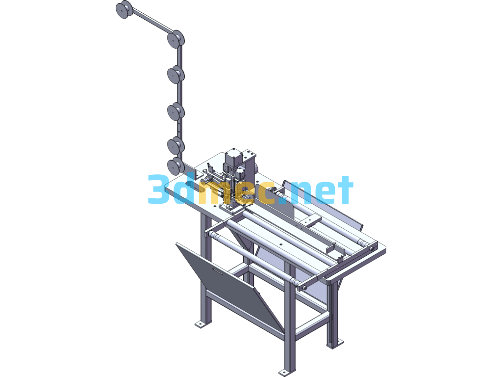 Fully Automatic Nylon Zipper Ultrasonic Cutting Machine (Including 3D+Engineering Drawing+BOM) - 3D Model SolidWorks Free Download