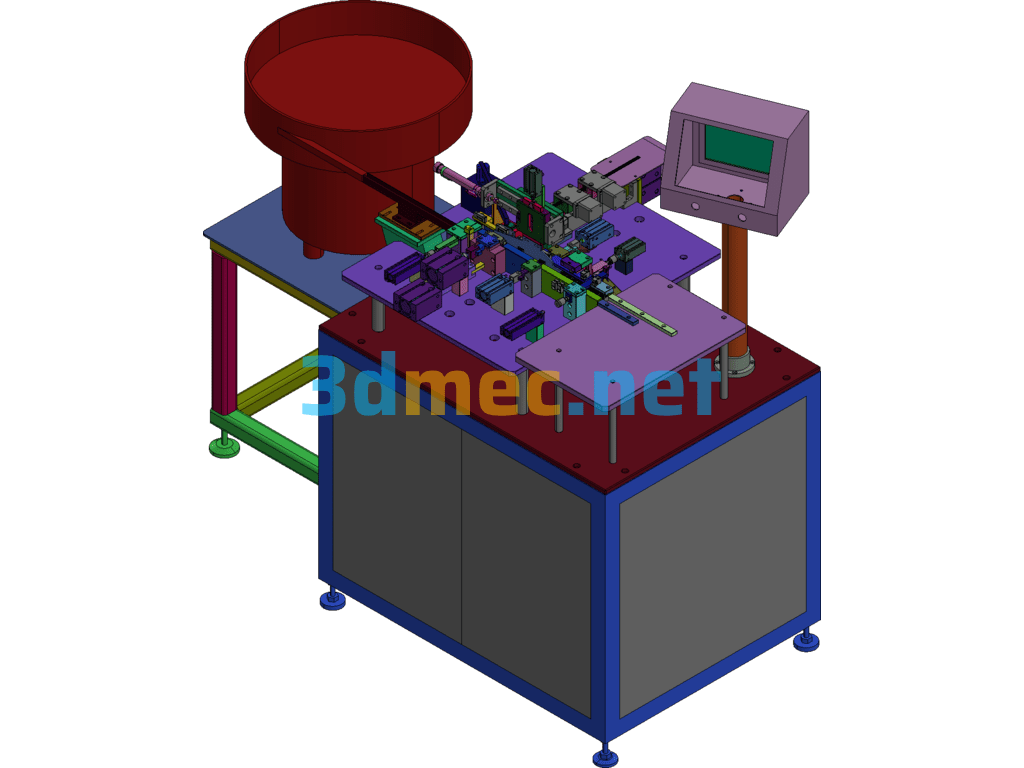 RJ Automatic Pin Bending Machine - 3D Model Exported Free Download