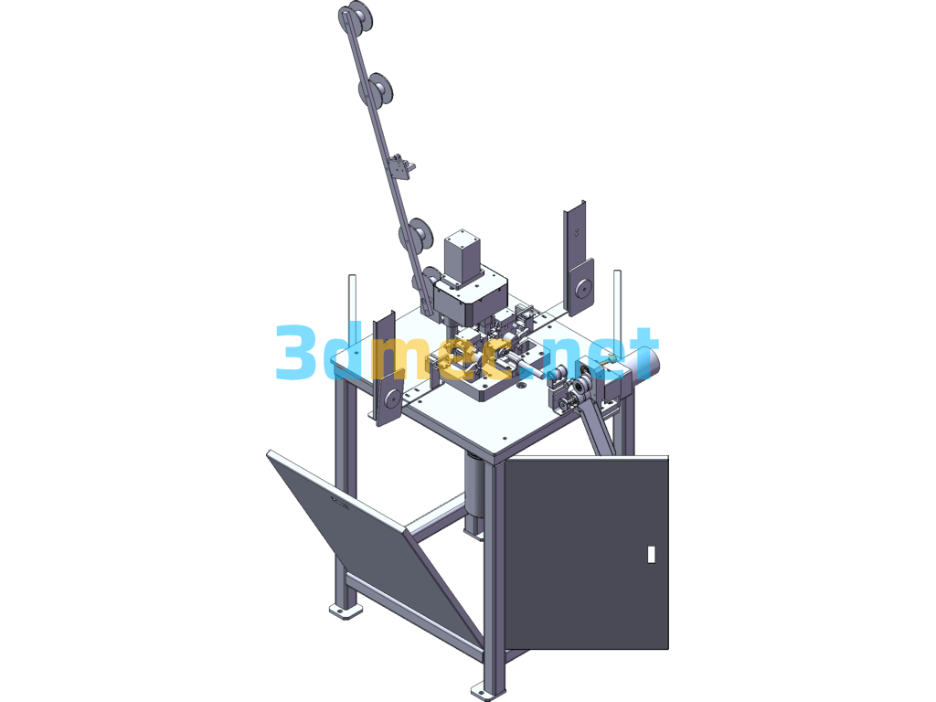 Fully Automatic Nylon Zipper Double-Sided Taping Machine - 3D Model SolidWorks Free Download