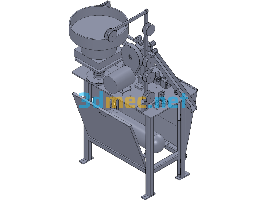 Zipper Industry 7# Metal Zipper Threading Machine (Including 3D+Engineering Drawing+BOM) - 3D Model SolidWorks Free Download