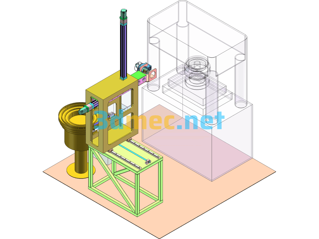 Steel Bar Automatic Feeding Equipment - 3D Model SolidWorks Free Download