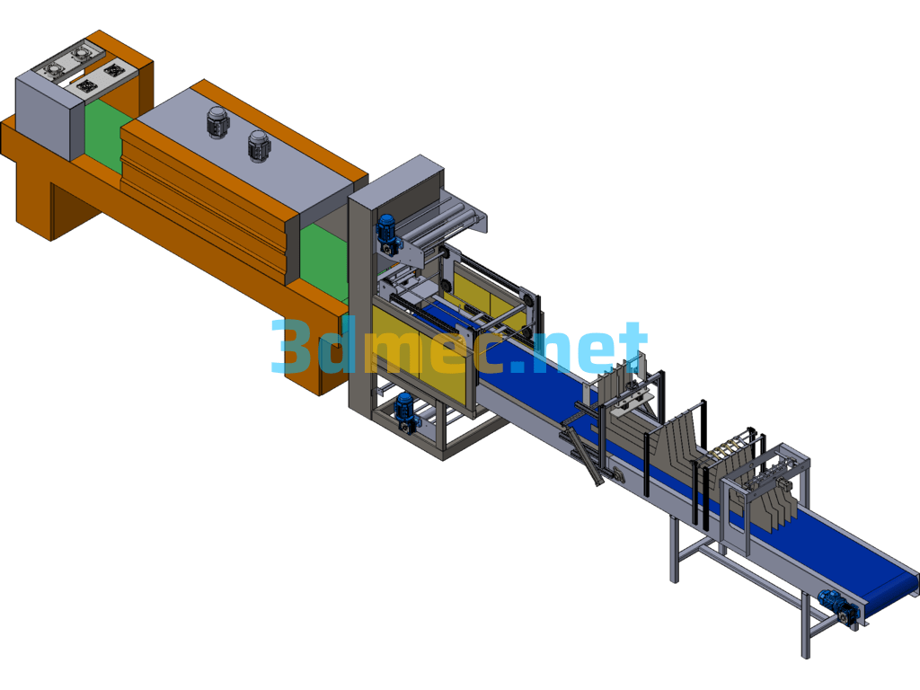 Mineral Water Bottle Bottling Liquid Film Packaging Machine - 3D Model Exported Free Download