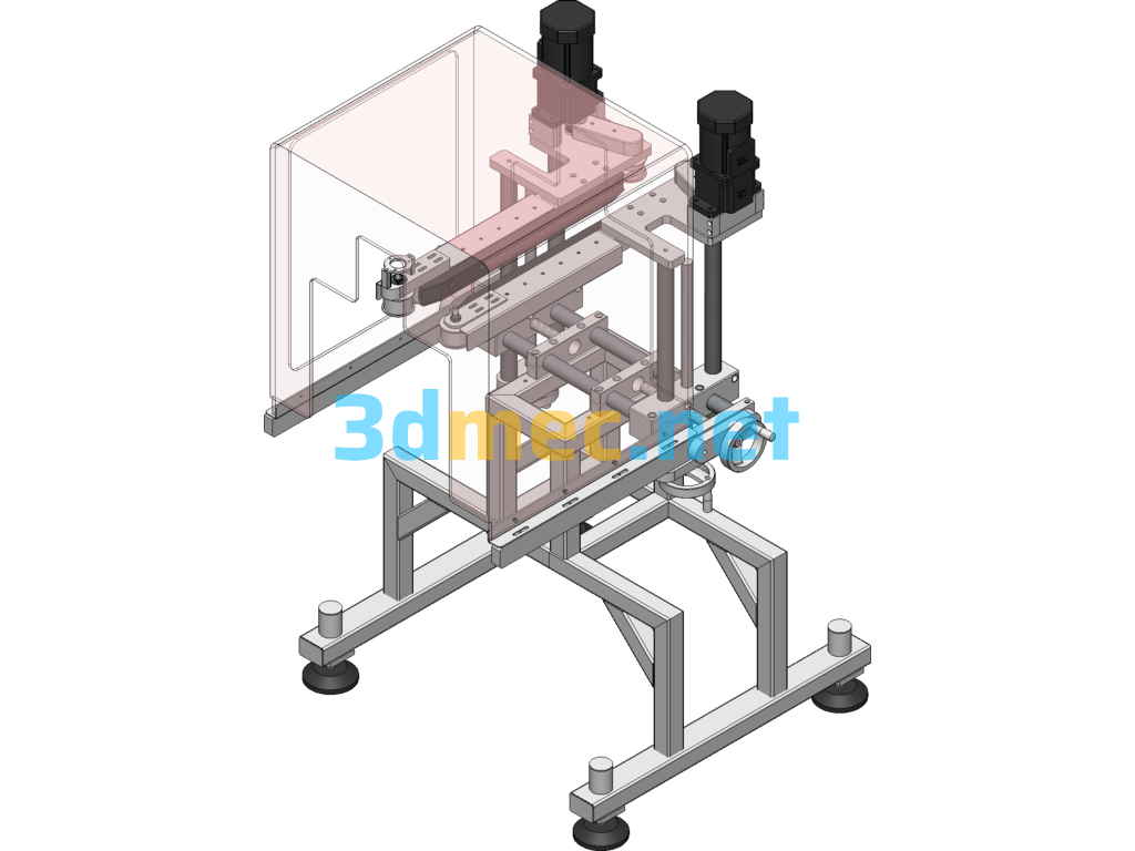 Floor-Standing Clamping Mechanism - 3D Model SolidWorks Free Download