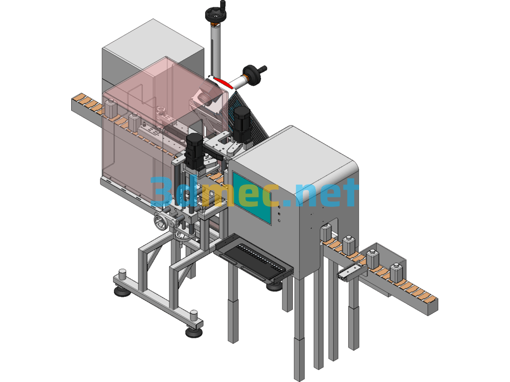 Milk Laser Coding Clamping Automation Equipment - 3D Model SolidWorks Free Download