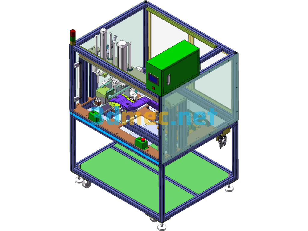 Toyota Car Intake Pipe Water Nozzle Cutting Machine (V1-T093 Pipe Cutting Machine) - 3D Model SolidWorks Free Download