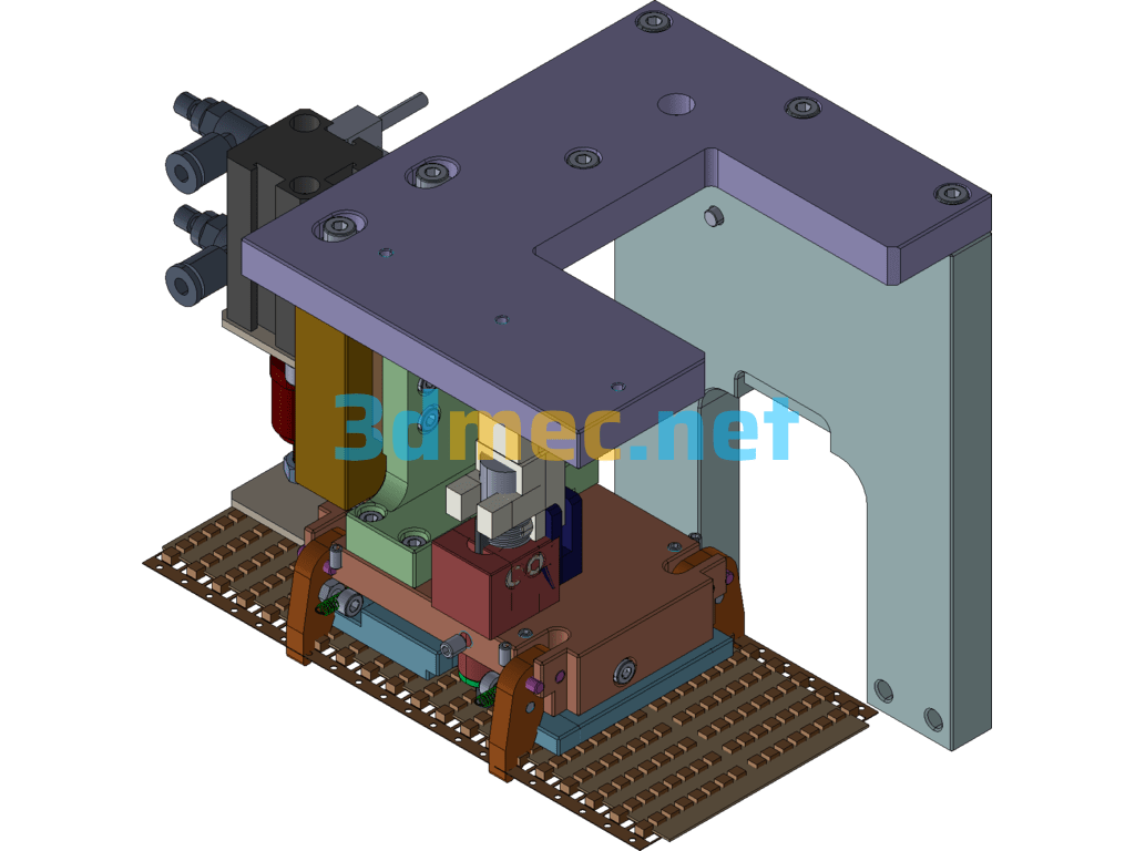 LED Die Bonding Machine Chip Mounter Semiconductor Substrate Clamping Mechanism - 3D Model ProE Creo.Parametric Free Download