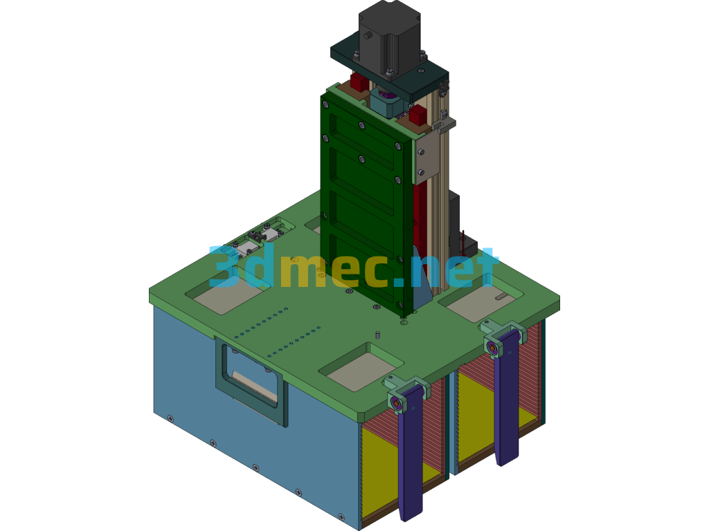 Automatic Feeding And Receiving Mechanism For LED Die Bonding Machine Substrate - 3D Model ProE Creo.Parametric Free Download