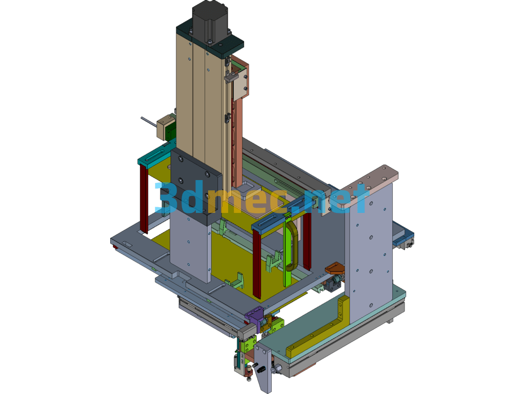 LED Die Bonding Machine Substrate Feeding And Dividing Mechanism - 3D Model ProE Free Download