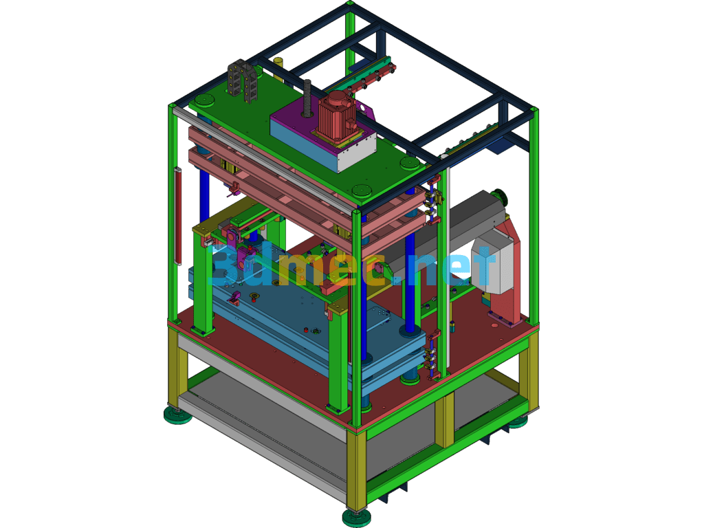 Servo Pressing Equipment Design - 3D Model Exported Free Download