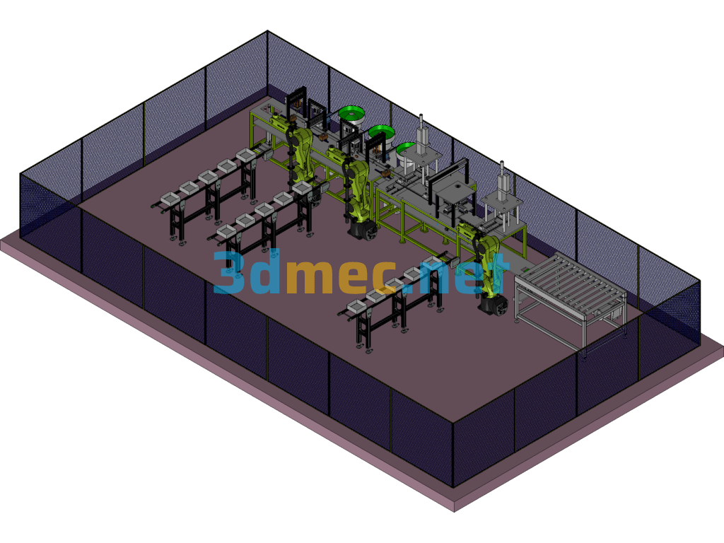 Design Of Automatic Assembly Line For Motor Stators - 3D Model Exported Free Download