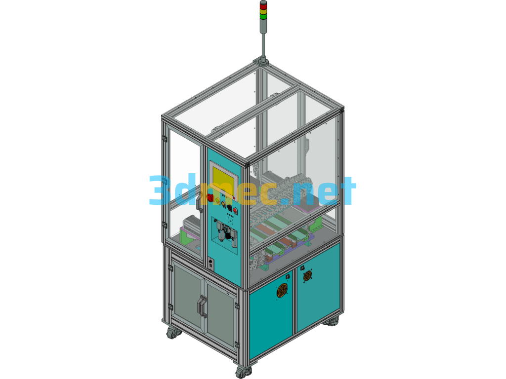 Design Of Fully Automatic Glue-Spraying Equipment For Pipe Fittings - 3D Model Exported Free Download