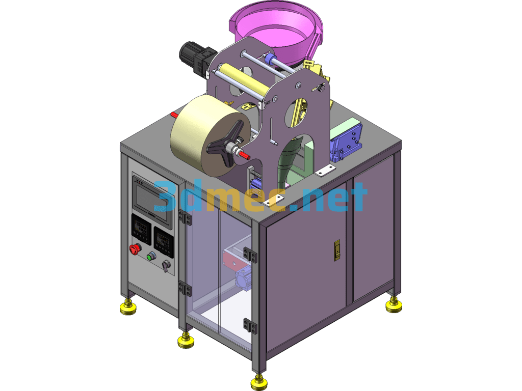 Hardware Packaging Machine (80 Packs Per Minute) - 3D Model SolidWorks Free Download