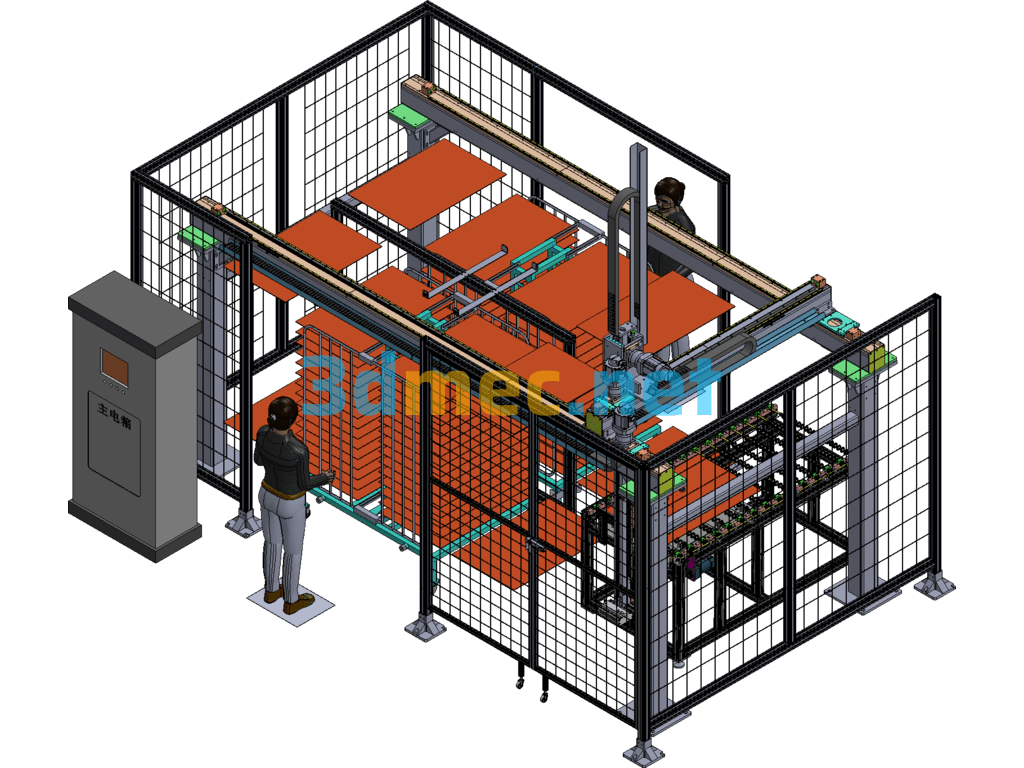 Truss Manipulator Glass Machine - 3D Model Exported Free Download