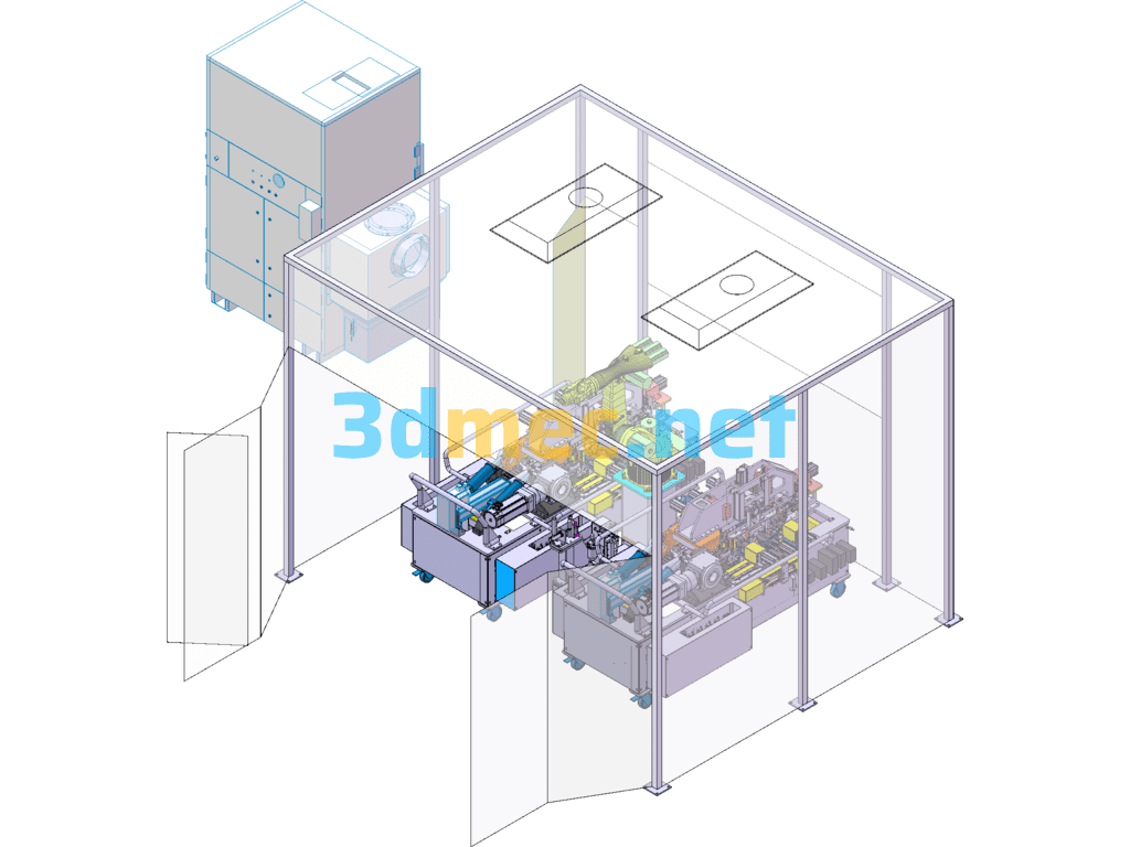 Dual-Station Laser Welding Equipment - 3D Model SolidWorks Free Download