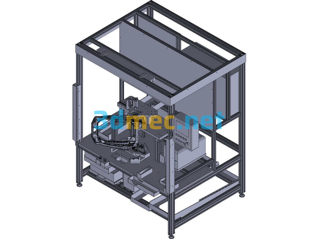 Automobile Seat Assembly And Positioning Equipment - 3D Model Exported Free Download