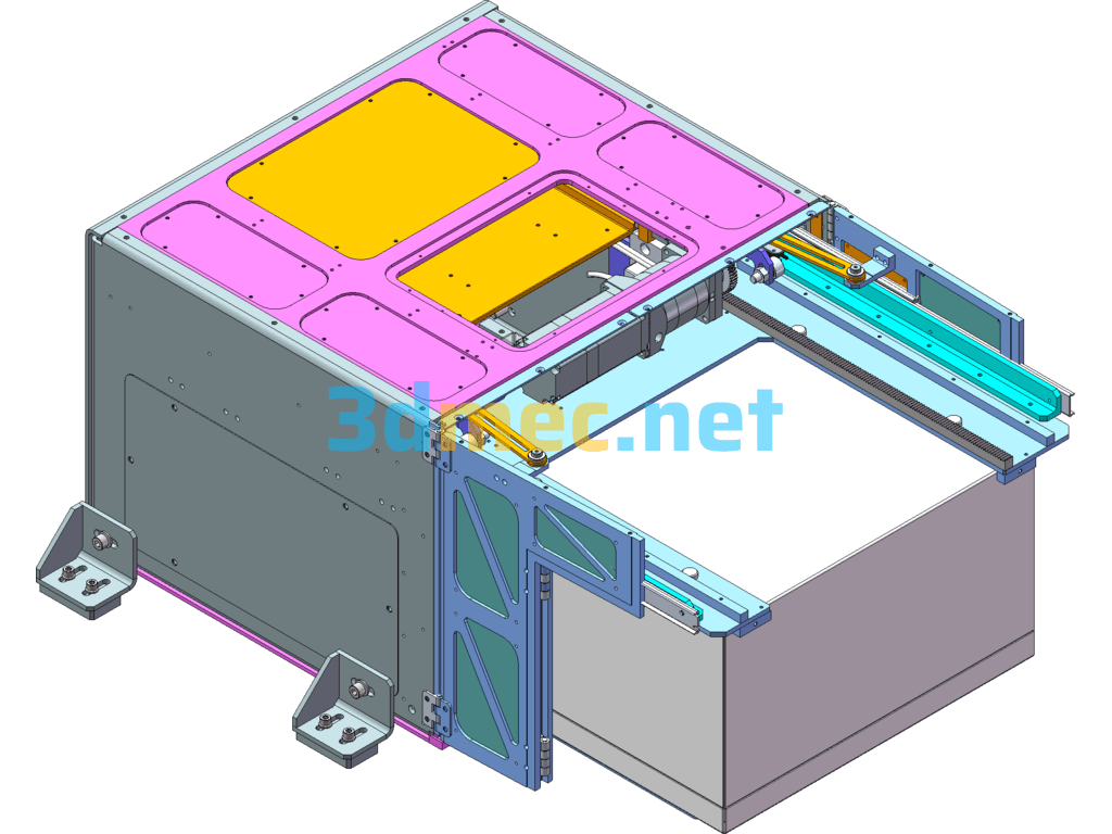 Pop-Up Battery Automatic Charging Mechanism - 3D Model SolidWorks Free Download