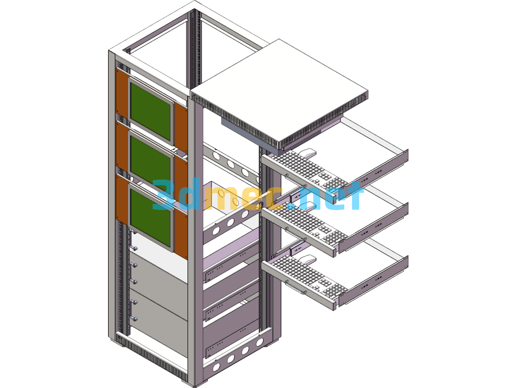 Micro-Electronic Control System Cabinet 1900x600x600 Cabinet 3D+CAD - 3D Model SolidWorks Free Download