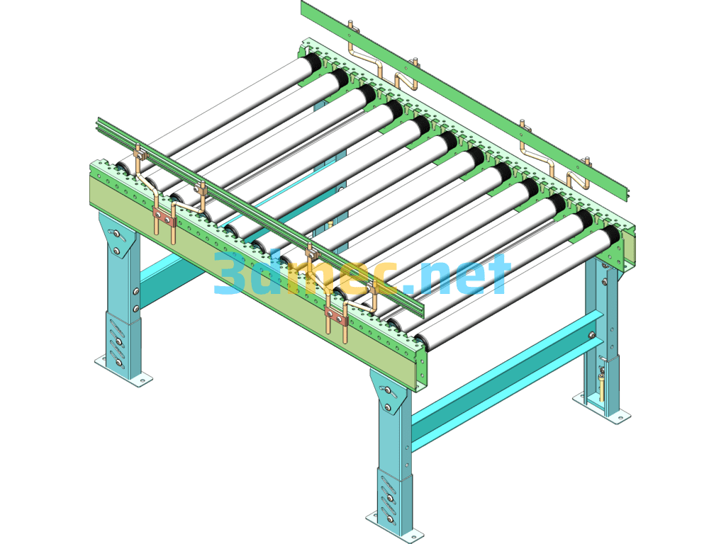 Intelligent Warehousing And Logistics Industry Roller Conveyor Line - 3D Model SolidWorks Free Download