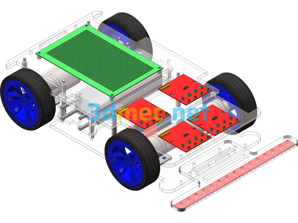 Tracking Car Model - 3D Model SolidWorks AutoCAD.Mechanical Free Download