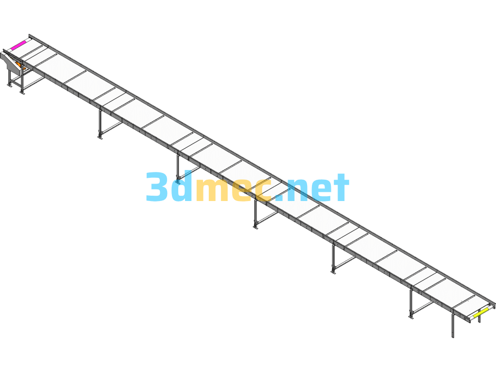 Conveying Speed 10m/Min Belt Line - 3D Model SolidWorks Free Download