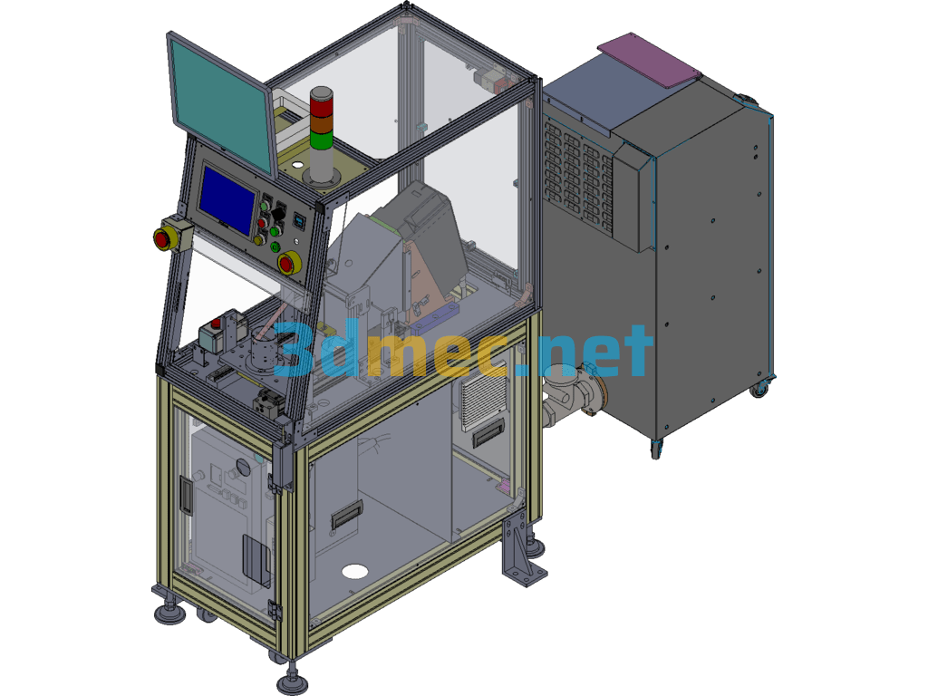 QR Code Laser Engraving Machine Has Produced Automated Equipment - 3D Model SolidWorks Free Download