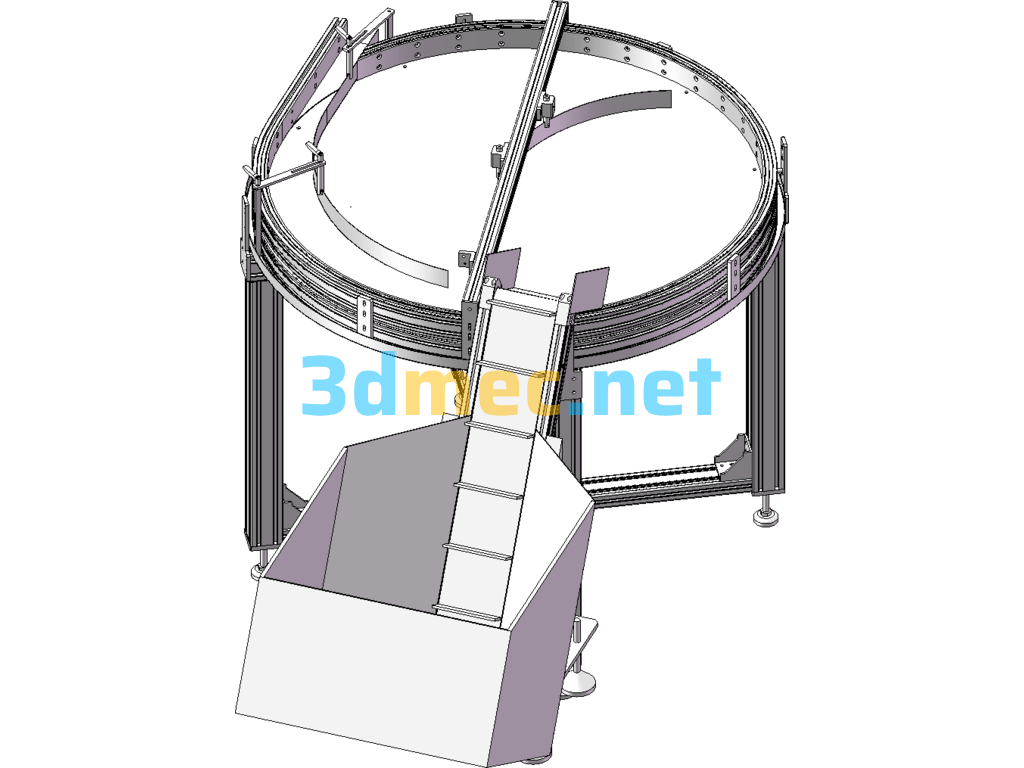 Rotary Loading Sorting Machine - 3D Model SolidWorks Free Download