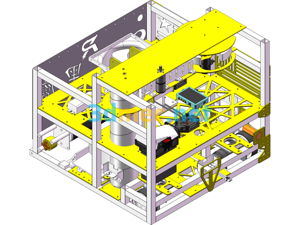 Golf Robot (Integrates Ball Collection/Dribbling/Distribution/Shooting) - 3D Model SolidWorks AutoCAD.Mechanical Free Download