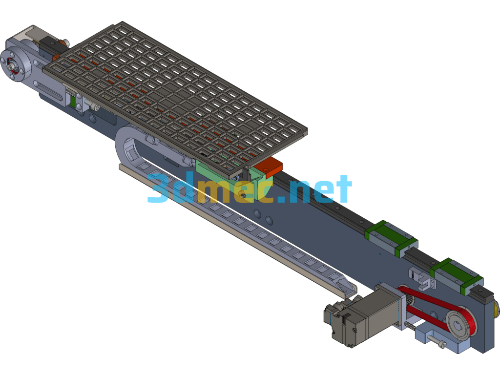 Single Tray Transport Mechanism - 3D Model ProE Creo.Parametric Free Download